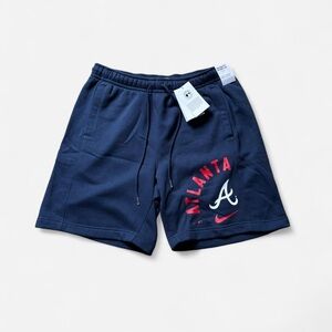 Men's Nike Navy Atlanta Braves Arched Kicker Shorts